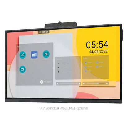 sharp-pn-l752b-pizarra-blanca-interactiva-1905-cm-75-3840-x-2160-pixeles-pantalla-tactil-negro