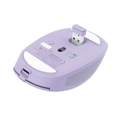raton-inalambrico-por-bluetooth-trust-ozaa-compact-wireless-bateria-recargable-hasta-3200-dpi-morado