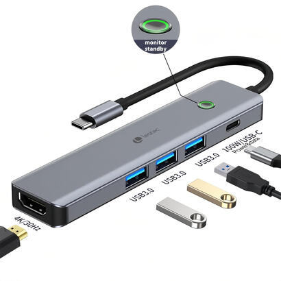 leotec-docking-station-6en1-1usb-c-pd100-powerdatos-3usb30-1hdmi-4k-30hz