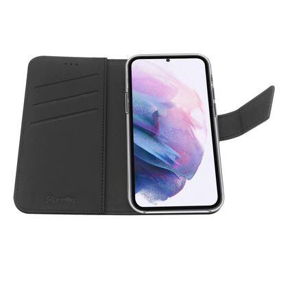 celly-wally-funda-para-galaxy-s22-5g-168-cm-66-funda-cartera-negro