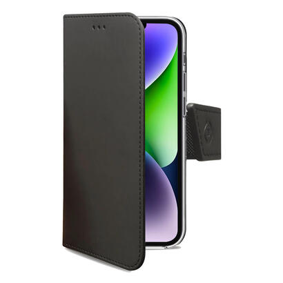 celly-wally-funda-para-iphone-14-plus-17-cm-67-funda-cartera-negro