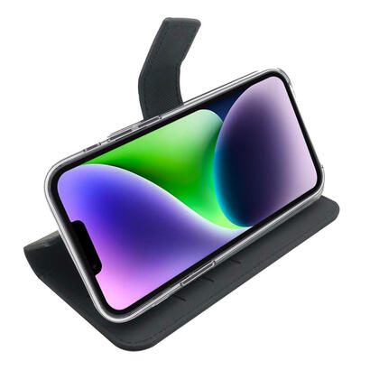 celly-wally-funda-para-iphone-14-plus-17-cm-67-funda-cartera-negro