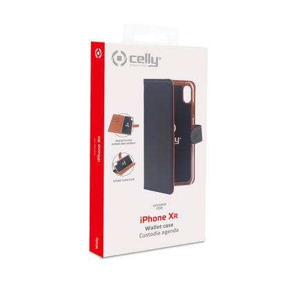 celly-wally998-funda-para-iphone-xr-155-cm-61-funda-cartera-negro-marron