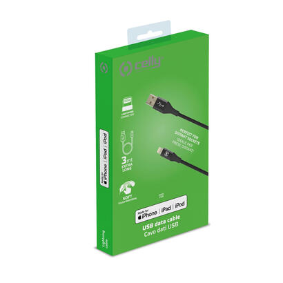 celly-usblightcol3mbk-cable-de-conector-lightning-3-m-negro