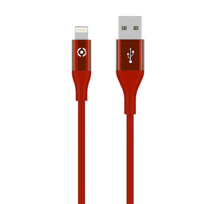 celly-usblightcol3mrd-cable-de-conector-lightning-3-m-rojo