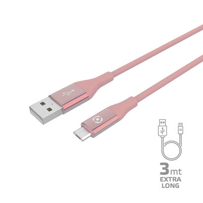 celly-usbmicrocol3mpk-cable-usb-3-m-usb-a-micro-usb-b-rosa