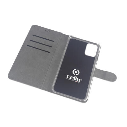 celly-wally-funda-para-iphone-11-155-cm-61-folio-gris-blanco