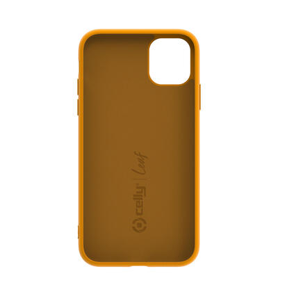 celly-leaf-funda-para-iphone-11-155-cm-61-amarillo