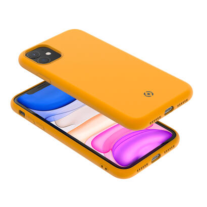 celly-leaf-funda-para-iphone-11-155-cm-61-amarillo