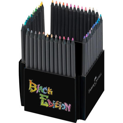 faber-castell-black-edition-pack-de-50-lapices-de-colores-mina-supersuave-madera-negra-ideales-para-dibujo-sobre