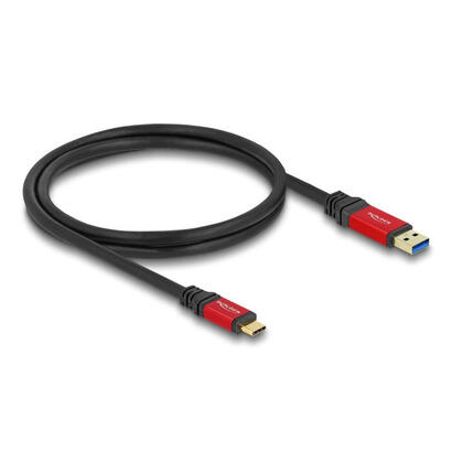 delock-80617-cable-usb-10-gbps-usb-tipo-a-macho-a-usb-type-c-macho-1-m-rojo-metal