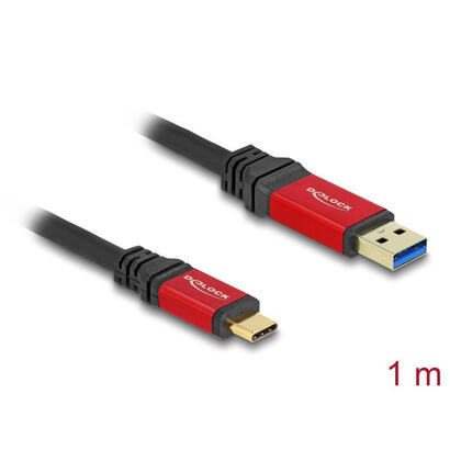 delock-80617-cable-usb-10-gbps-usb-tipo-a-macho-a-usb-type-c-macho-1-m-rojo-metal