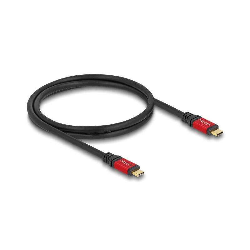 delock-80098-cable-usb-10-gbps-usb-type-c-macho-a-macho-pd-30-100-w-e-marker-1-m-rojo-metal