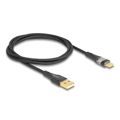 delock-80760-cable-usb-20-tipo-a-macho-a-usb-type-c-macho-con-carga-rapida-60-w-transparente-1-m