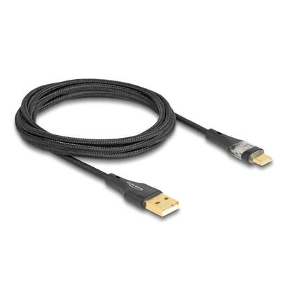 delock-80761-cable-usb-20-tipo-a-macho-a-usb-type-c-macho-con-carga-rapida-60-w-transparente-2-m