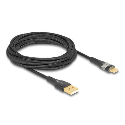 delock-80762-cable-usb-20-tipo-a-macho-a-usb-type-c-macho-con-carga-rapida-60-w-transparente-3-m