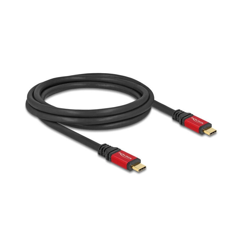 delock-80041-cable-usb-20-usb-type-c-macho-a-macho-pd-30-100-w-e-marker-2-m-rojo-metal