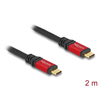 delock-80041-cable-usb-20-usb-type-c-macho-a-macho-pd-30-100-w-e-marker-2-m-rojo-metal