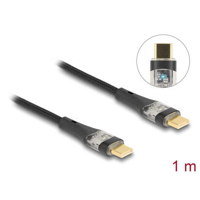 delock-80763-cable-usb-20-de-datos-y-carga-rapida-usb-type-c-macho-a-macho-transparente-pd-30-100-w-1-m