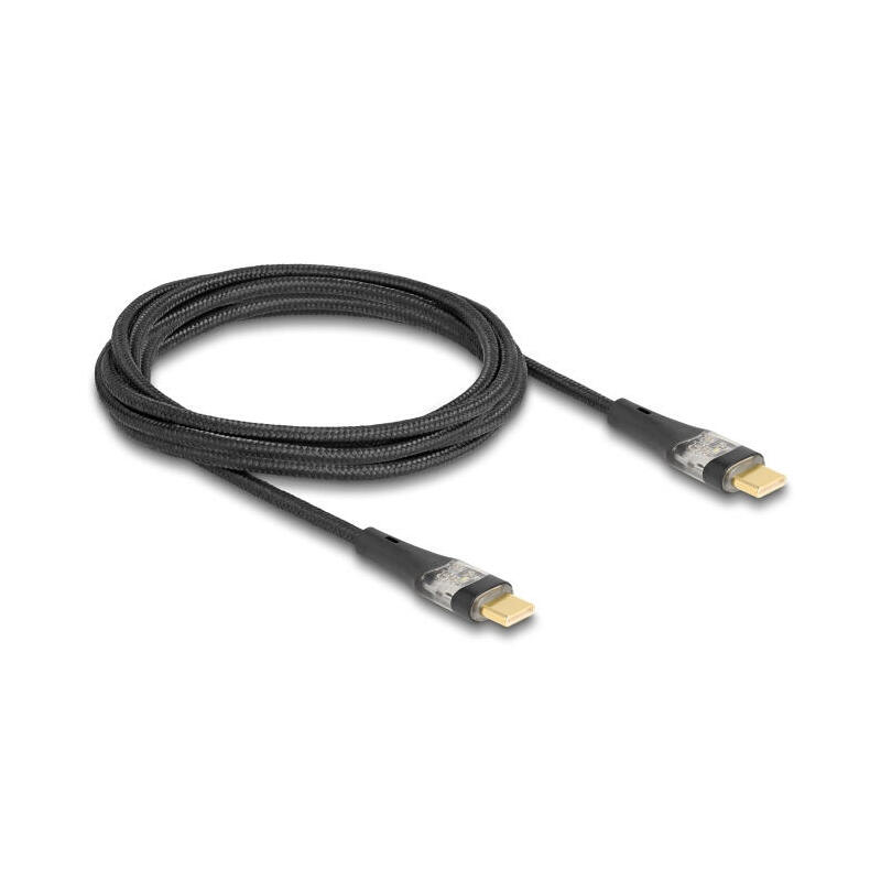 delock-80764-cable-usb-20-de-datos-y-carga-rapida-usb-type-c-macho-a-macho-transparente-pd-30-100-w-2-m