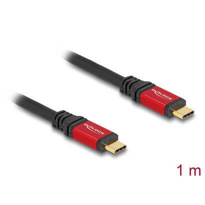 delock-80090-cable-usb-5-gbps-usb-type-c-macho-a-macho-pd-30-100-w-e-marker-1-m-rojo-metal