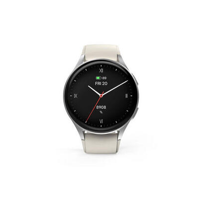 smartwatch-hama-8900-gps-amoled-13-srebrna-koperta-bezowy-pasek-silikonowy