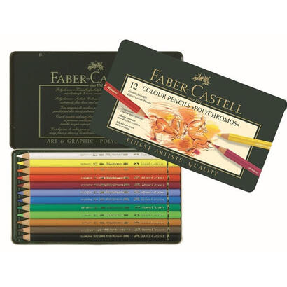 estuche-de-metal-polychromos-con-12-lapices-de-colores-surtidos-faber-castell-110012