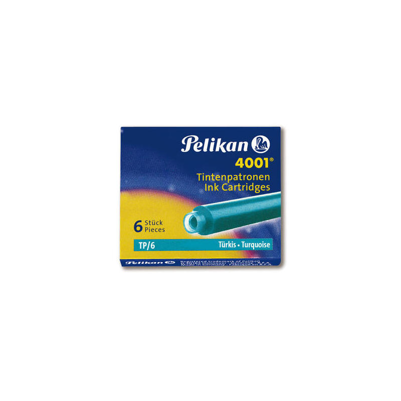 pelikan-caja-de-6-cartuchos-4001-tp6-recambio-para-plumas-estilograficas-color-azul-turquesa