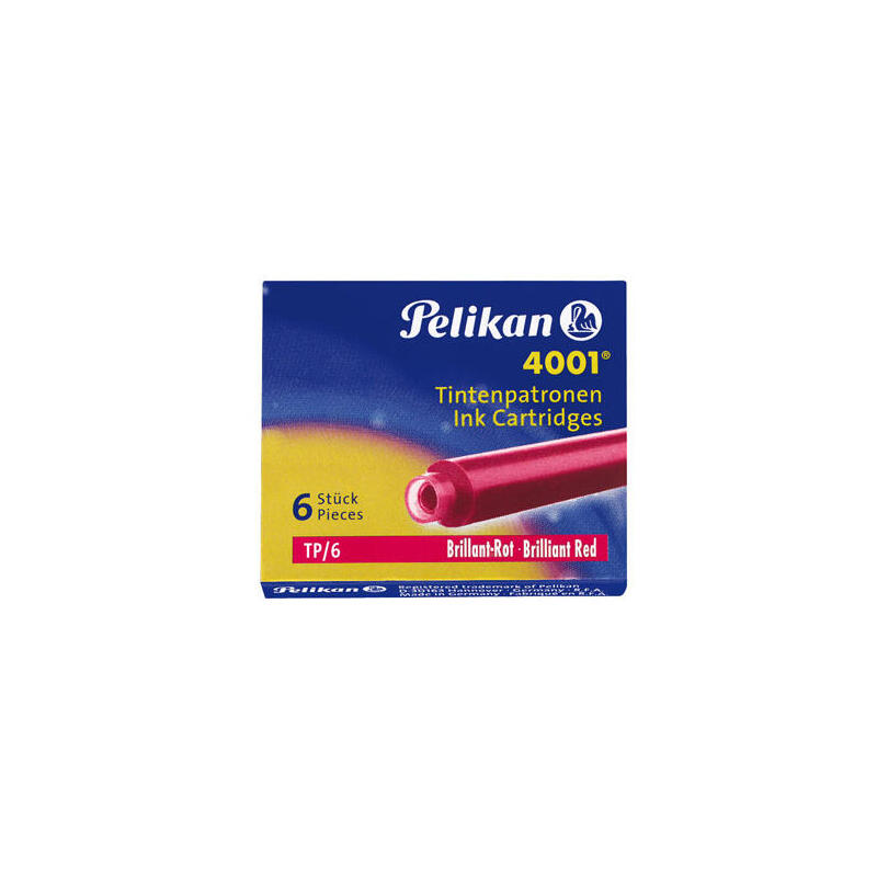 pelikan-caja-de-6-cartuchos-4001-tp6-compatible-con-plumas-estilograficas-pelikan-4001-color-rojo