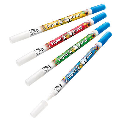 pelikan-expositor-de-50-boligrafos-super-pirat-850-b-borratinta-de-pluma-estilografica-y-roller-punta-blanca-y