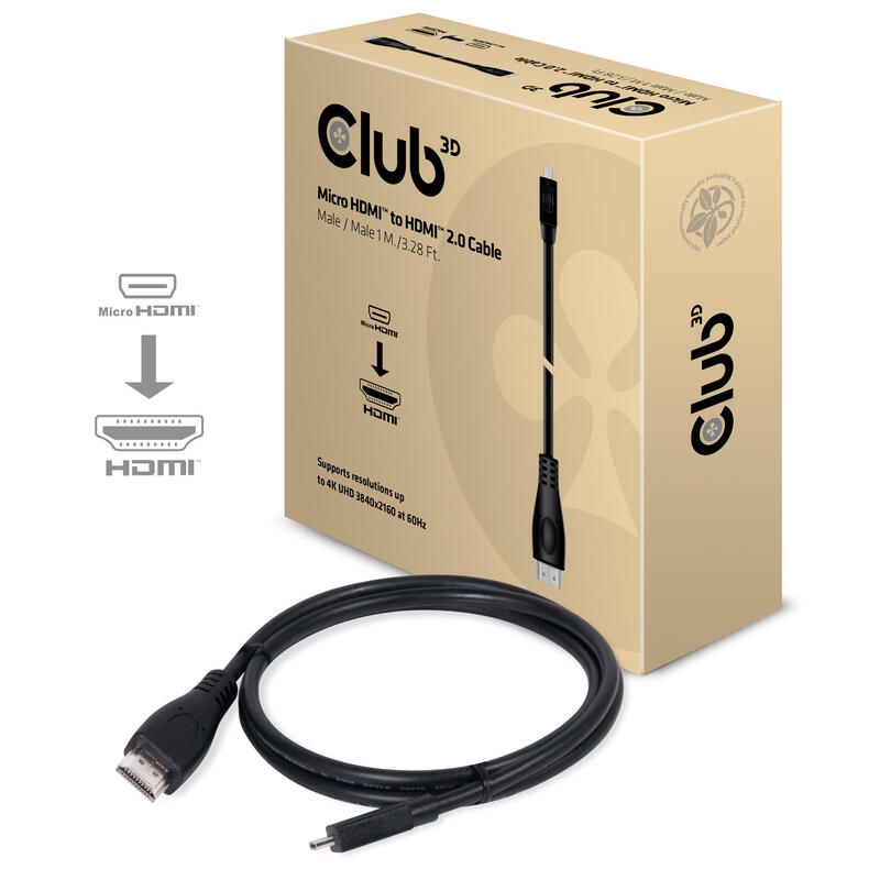 club3d-micro-hdmia-hdmi-20-4k60hz-cable-1m