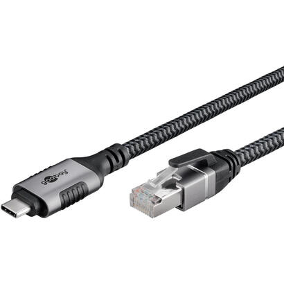 cable-ethernet-goobay-usb-c-32-gen2-macho-rj-45-macho-adaptador-lan-negroplata-3-metros-cubierta-textil-trenzada-70699