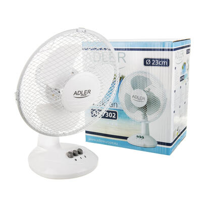 adler-ad-7302-desk-fan-diameter-23cm-2-speed-settings-up-down-adjustment-stable-base-power-35w