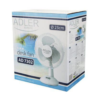 adler-ad-7302-desk-fan-diameter-23cm-2-speed-settings-up-down-adjustment-stable-base-power-35w
