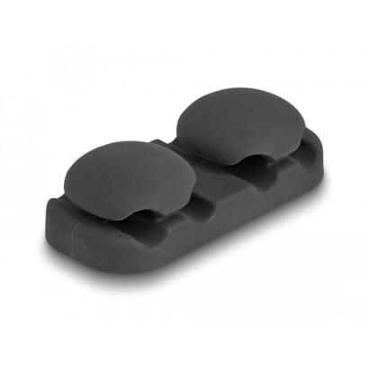 delock-18445-portacables-con-4-pasacables-autoadhesivos-negro-juego-2-piezas
