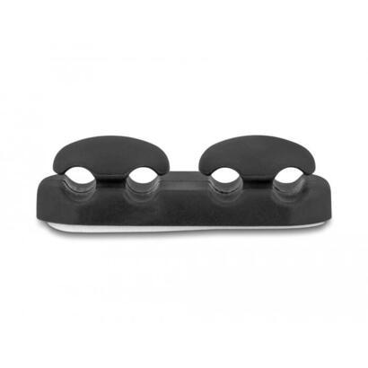 delock-18445-portacables-con-4-pasacables-autoadhesivos-negro-juego-2-piezas