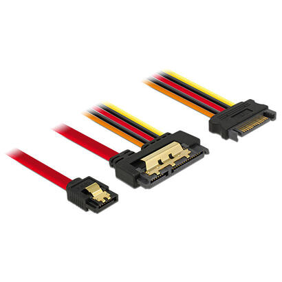 delock-85228-cable-sata-de-6-gbs-hembra-de-7-contactos-alimentacion-macho-de-15-contactos-sata-sata-recto-hembra-metalico-de-22-