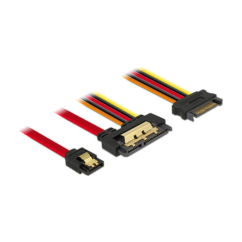 delock-85228-cable-sata-de-6-gbs-hembra-de-7-contactos-alimentacion-macho-de-15-contactos-sata-sata-recto-hembra-metalico-de-22-