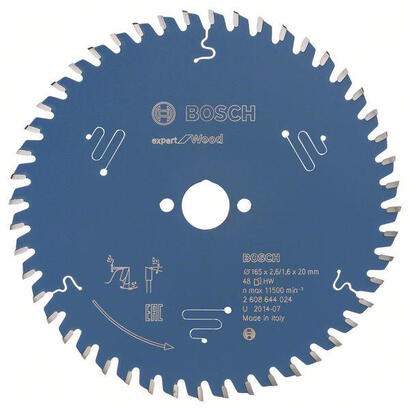 bosch-kreissageblatt-expert-for-wood-o-165mm-48z-2608644024