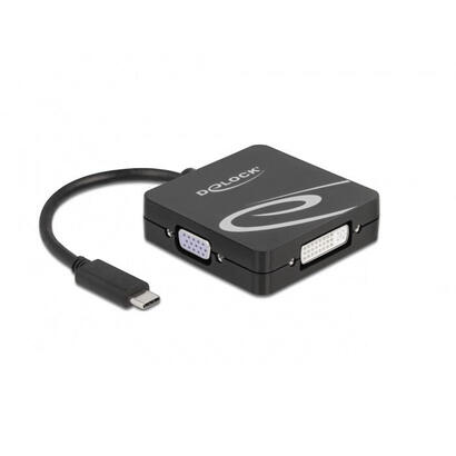 adaptador-usb-delock-conector-usb-c-toma-vga-hdmi-dvi-displayport-negro-10cm