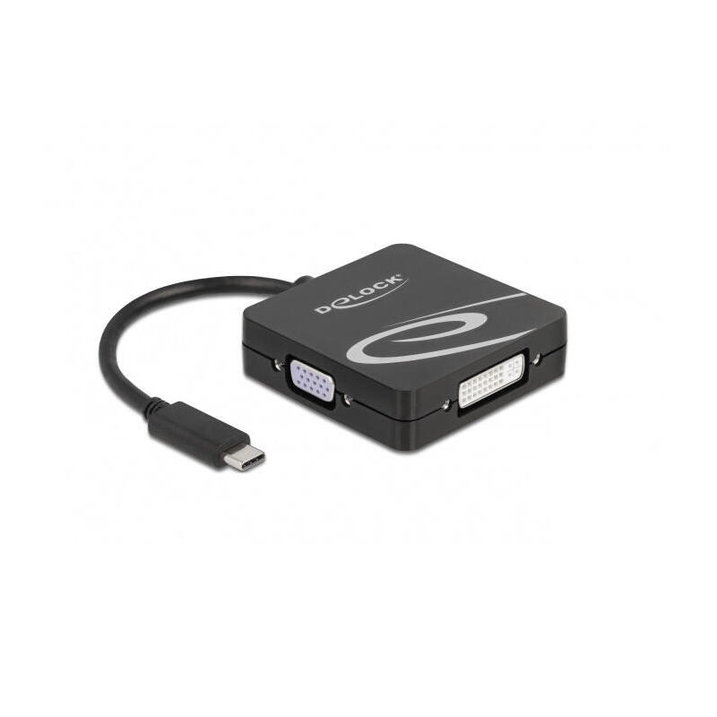 adaptador-usb-delock-conector-usb-c-toma-vga-hdmi-dvi-displayport-negro-10cm