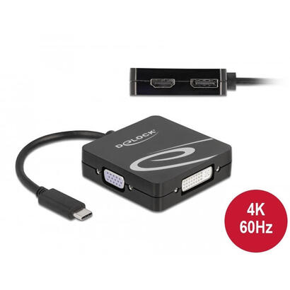 adaptador-usb-delock-conector-usb-c-toma-vga-hdmi-dvi-displayport-negro-10cm