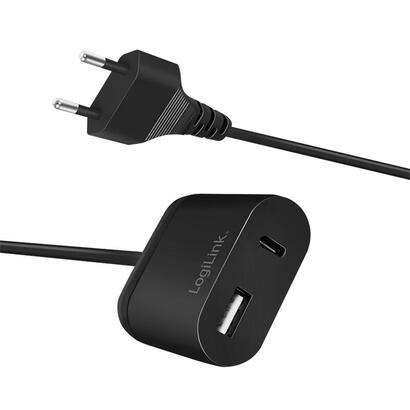 logilink-pa0256-adaptador-de-corriente-usb-con-cable-fijo-de-15-m-1-usb-a-y-1-usb-c-12-w-5-v24-a-color-negro