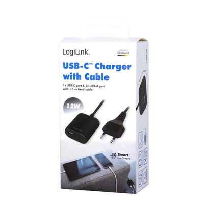 logilink-dual-usb-ladeadapter-mit-15-m-festkabel-1x-usb-a-1x-usb-c-12-w-pa0256