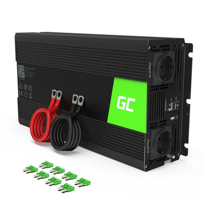 green-cell-inv19-adaptador-e-inversor-de-corriente-auto-1500-w-negro