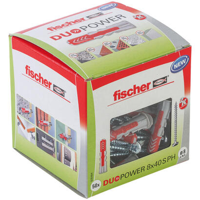 taco-fischer-duopower-8x40-s-ph-ld-gris-clarorojo-50-unidades-con-tornillo-535464