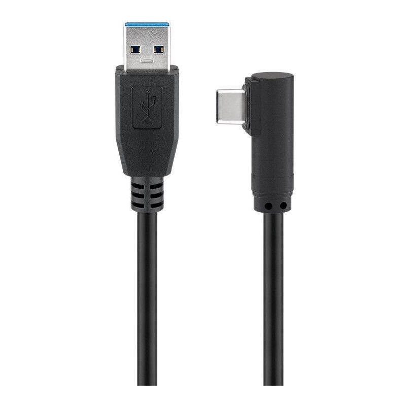 cable-goobay-usb-32-gen-1-usb-a-macho-usb-c-macho-90-negro-1-metro-angulo-derechoizquierdo