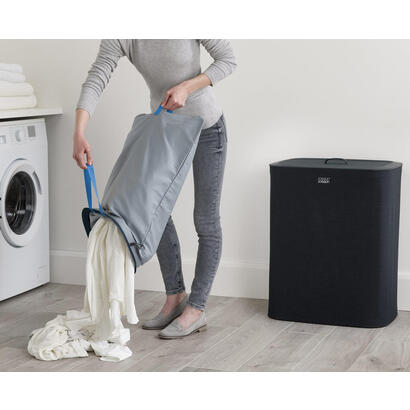 joseph-joseph-50004-cesto-para-ropa-90-l-rectangular-algodon-poliester-negro