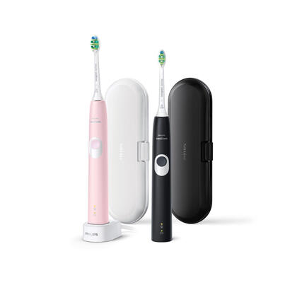 pack-de-2-cepillos-de-dientes-philips-series-4300-hx680035-rosa-y-negro