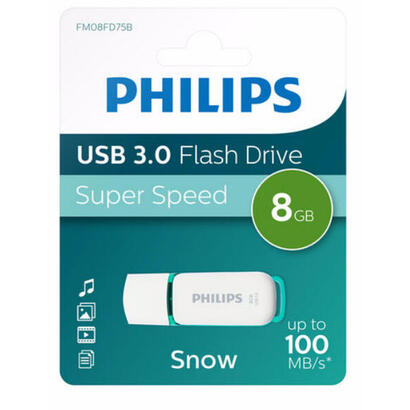 pendrive-philips-usb-stick-8gb-30-usb-snow-super-fast-green